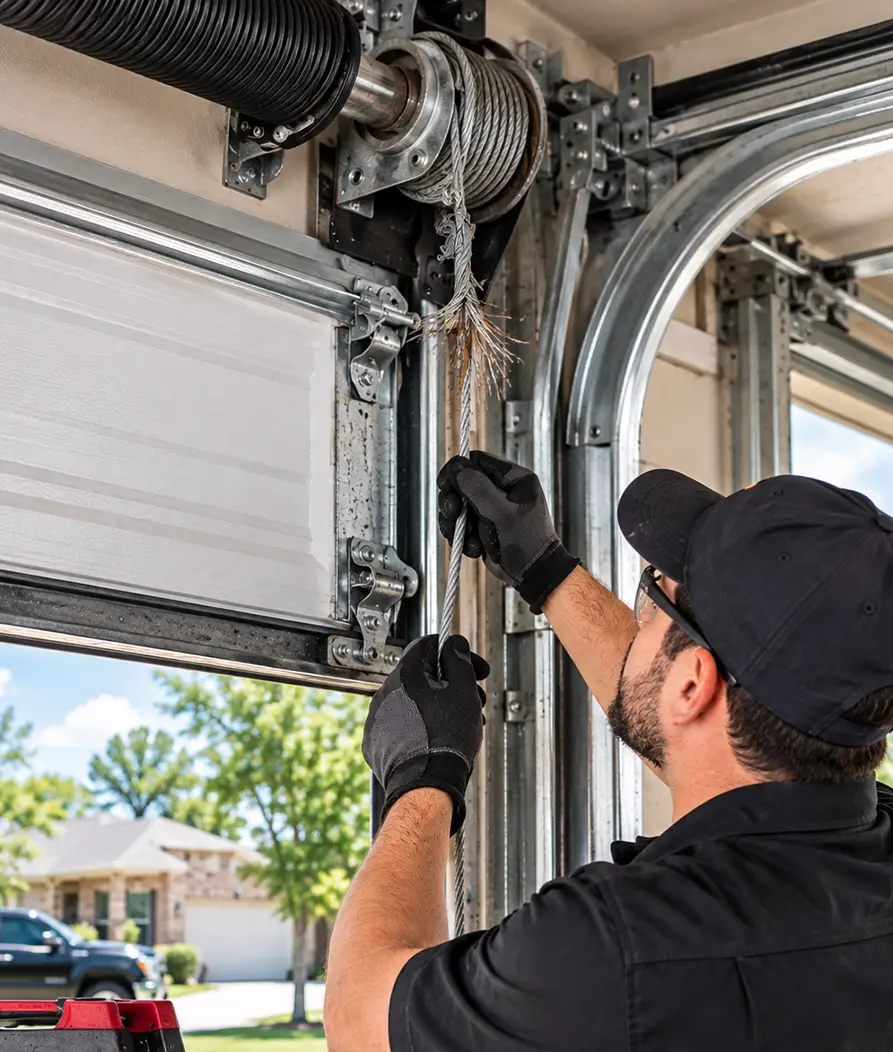 Garage door opener logic board remote control and gear components in Conroe TX