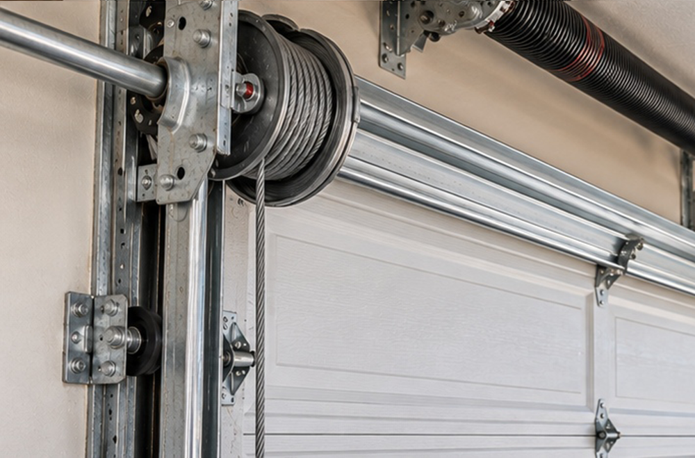 Garage door after cable repair