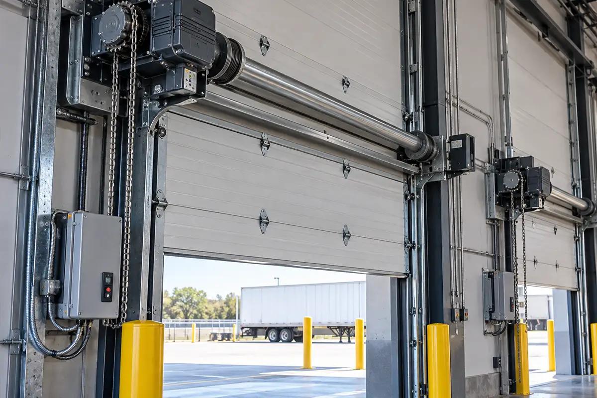 Industrial garage door motor operator upgrades in Conroe TX