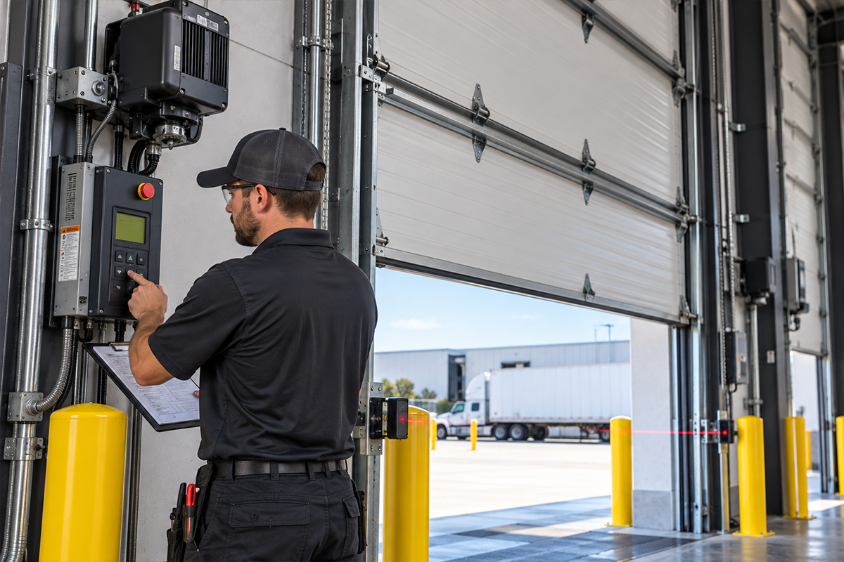 Commercial garage door drive system tuning in Conroe TX