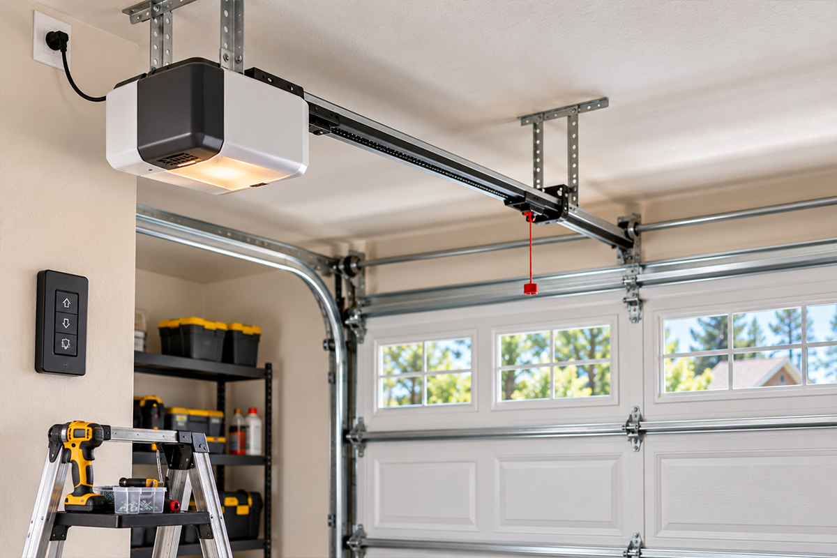 Garage door motor installation in Conroe TX