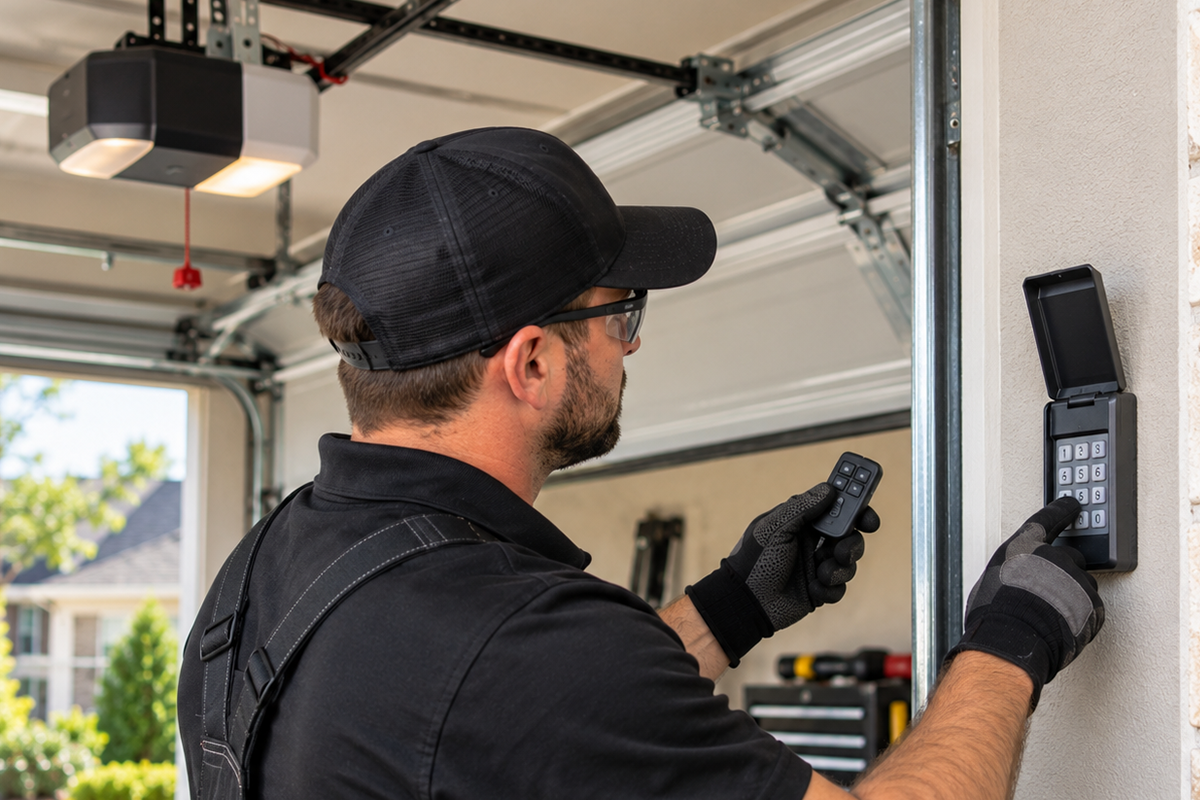 Garage door remote and keypad tuning in Conroe TX