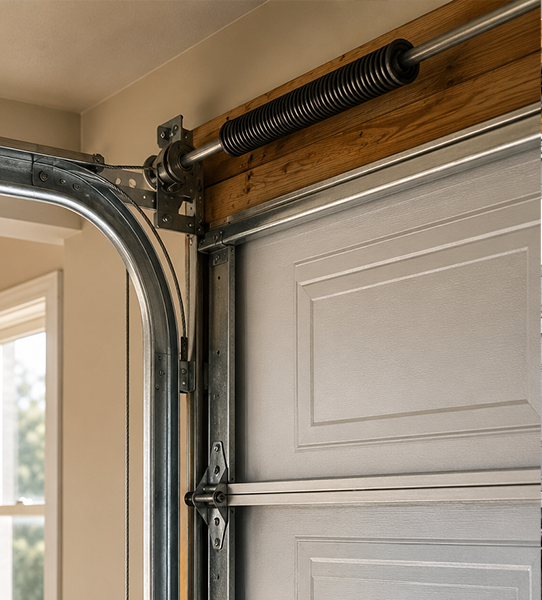 Garage door spring preventive maintenance and professional tune-up in Conroe TX