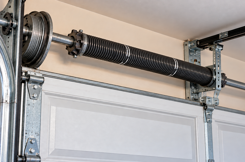 Garage door spring after repair